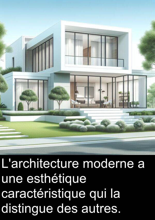 autres: L'architecture moderne a une esthétique caractéristique qui la distingue des autres.