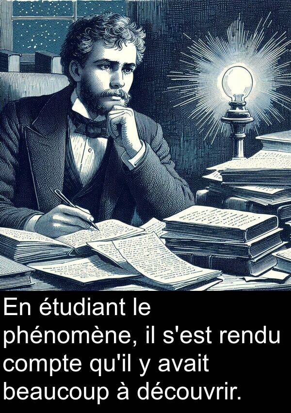 phénomène: En étudiant le phénomène, il s'est rendu compte qu'il y avait beaucoup à découvrir.