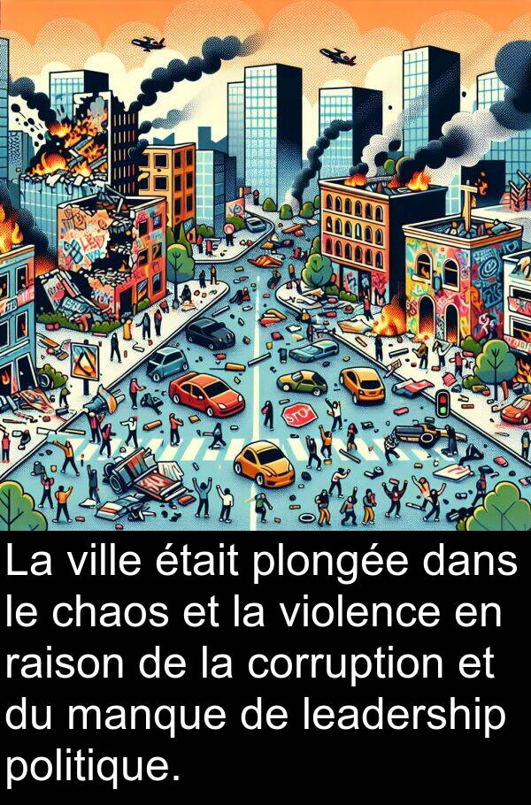 violence: La ville était plongée dans le chaos et la violence en raison de la corruption et du manque de leadership politique.