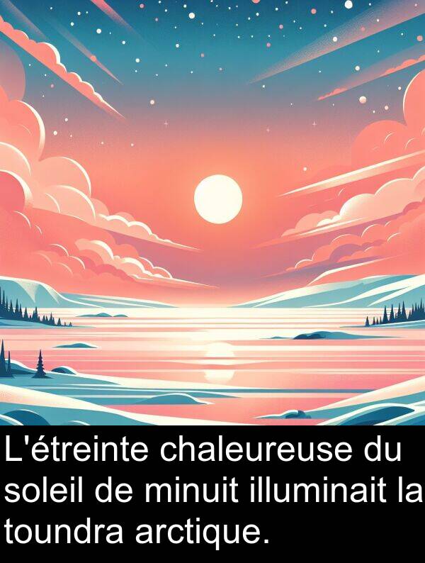 arctique: L'étreinte chaleureuse du soleil de minuit illuminait la toundra arctique.