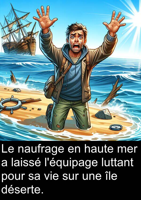 île: Le naufrage en haute mer a laissé l'équipage luttant pour sa vie sur une île déserte.