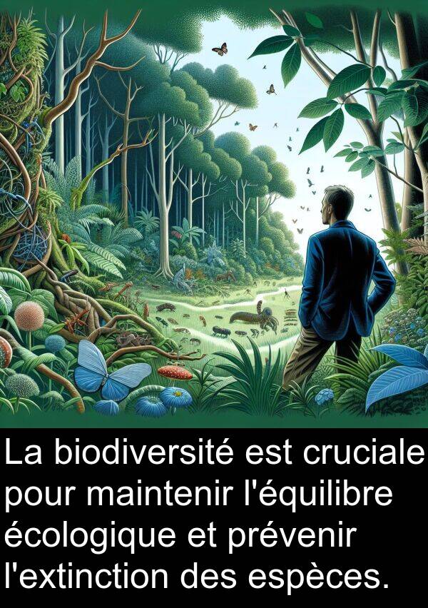 maintenir: La biodiversité est cruciale pour maintenir l'équilibre écologique et prévenir l'extinction des espèces.