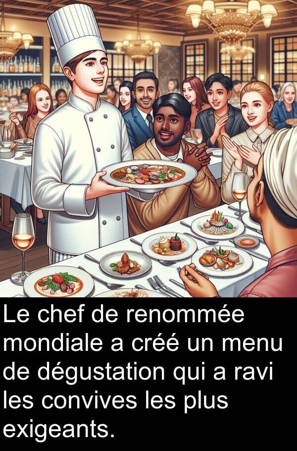 ravi: Le chef de renommée mondiale a créé un menu de dégustation qui a ravi les convives les plus exigeants.