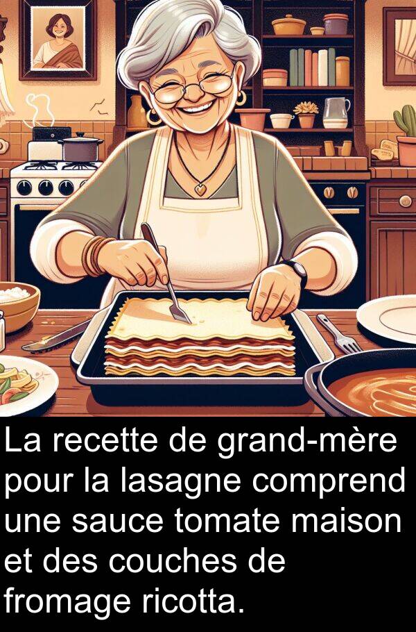 recette: La recette de grand-mère pour la lasagne comprend une sauce tomate maison et des couches de fromage ricotta.