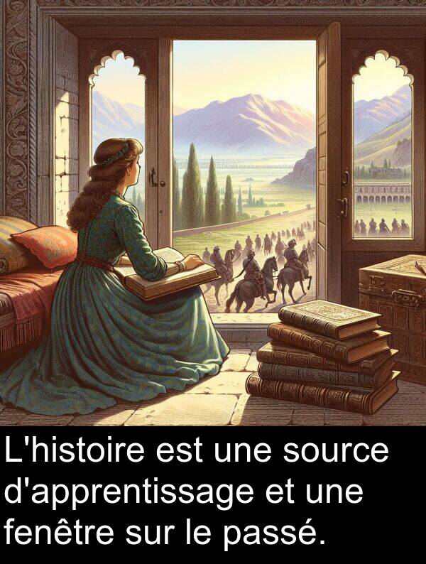 fenêtre: L'histoire est une source d'apprentissage et une fenêtre sur le passé.