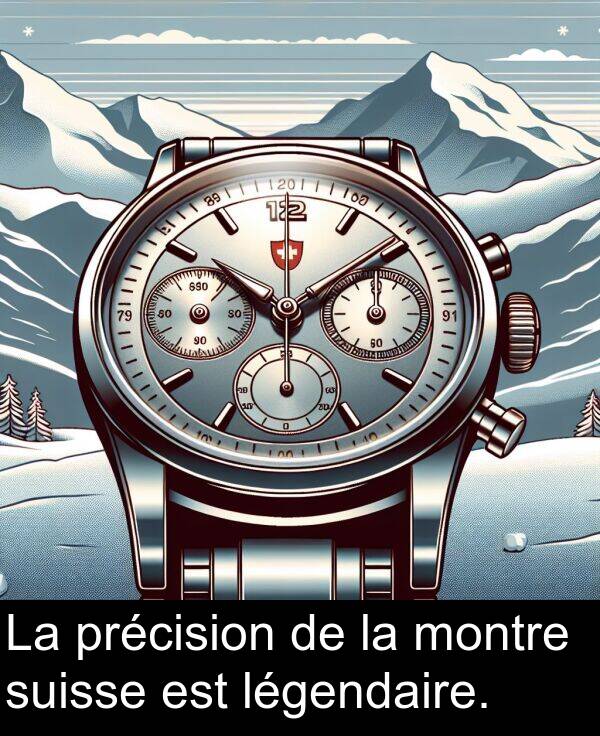 légendaire: La précision de la montre suisse est légendaire.