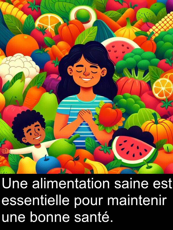 alimentation: Une alimentation saine est essentielle pour maintenir une bonne santé.