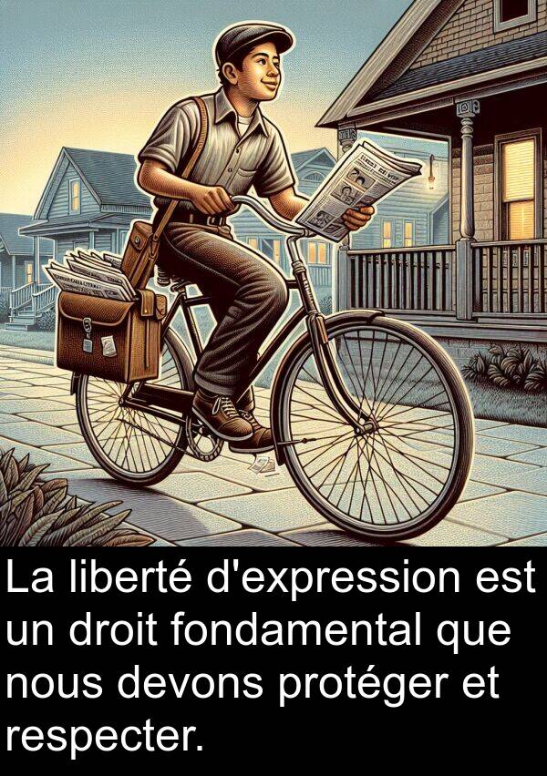 liberté: La liberté d'expression est un droit fondamental que nous devons protéger et respecter.