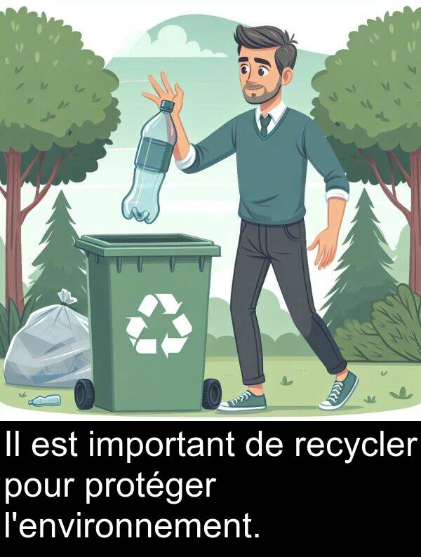 important: Il est important de recycler pour protéger l'environnement.