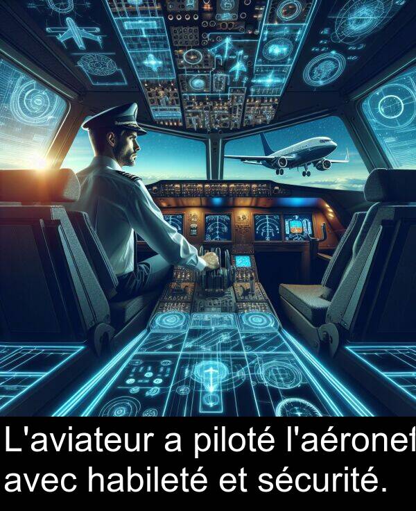 habileté: L'aviateur a piloté l'aéronef avec habileté et sécurité.