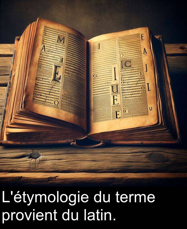 latin: L'étymologie du terme provient du latin.