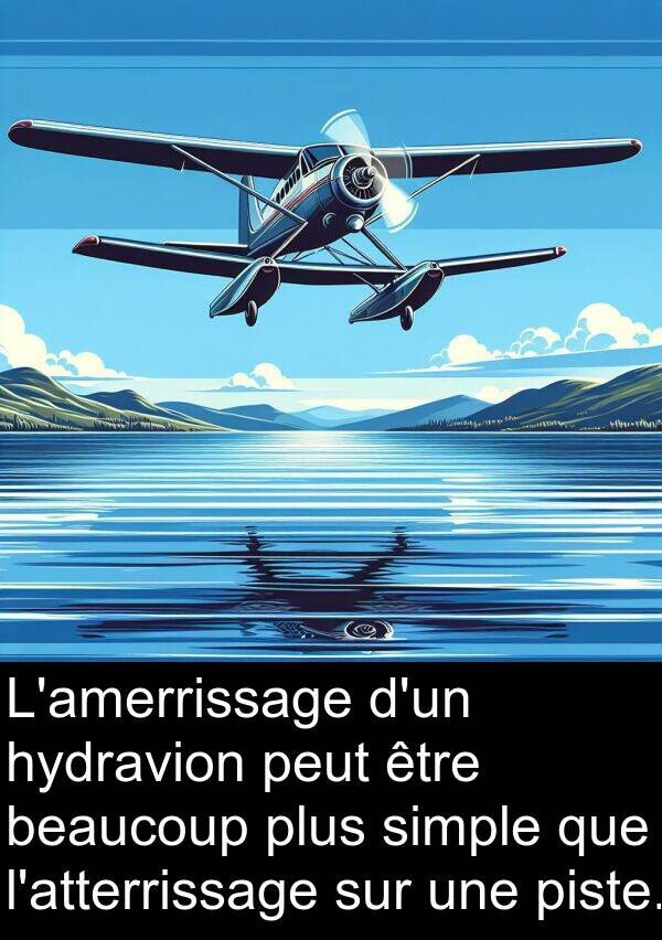 hydravion: L'amerrissage d'un hydravion peut être beaucoup plus simple que l'atterrissage sur une piste.