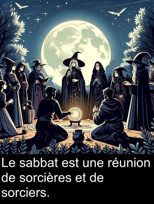 sorcières: Le sabbat est une réunion de sorcières et de sorciers.