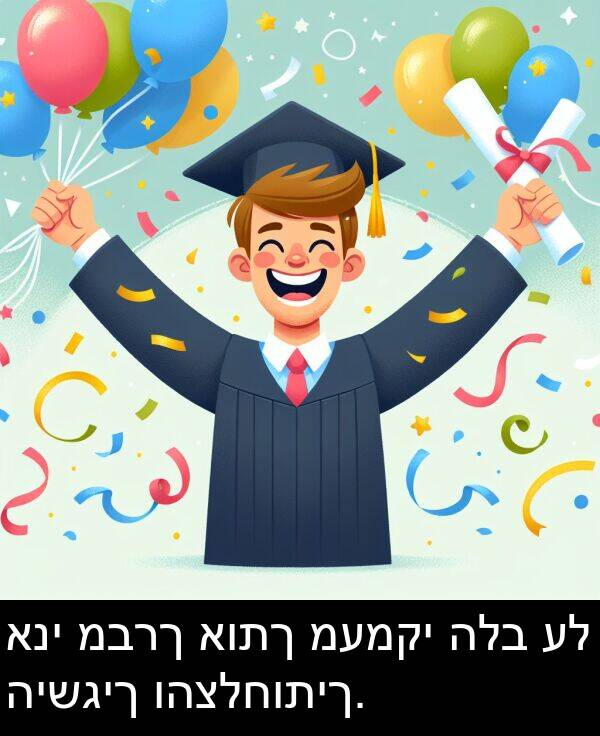 מברך: אני מברך אותך מעמקי הלב על הישגיך והצלחותיך.