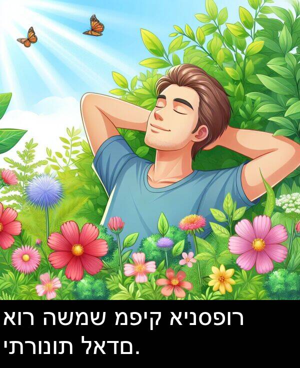 לאדם: אור השמש מפיק אינספור יתרונות לאדם.