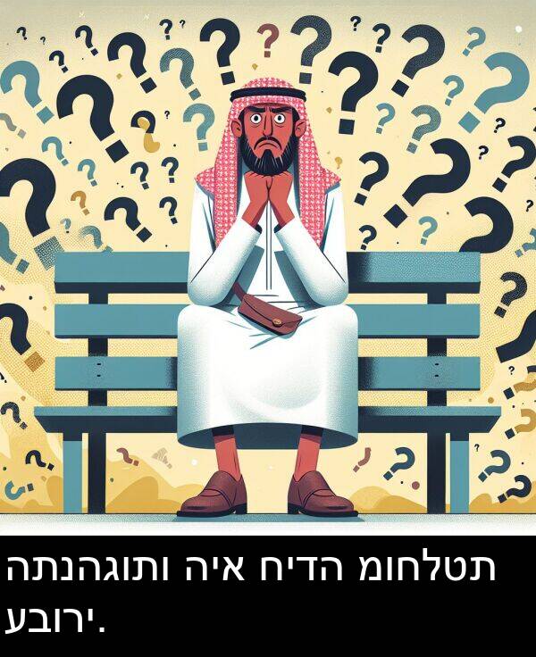 חידה: התנהגותו היא חידה מוחלטת עבורי.