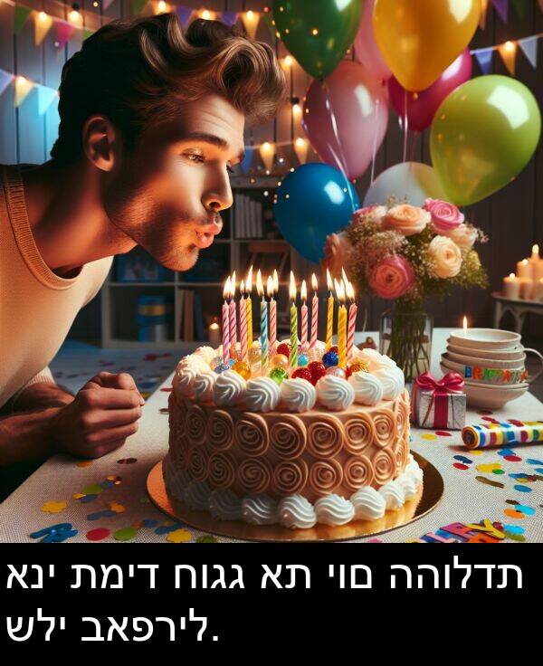 תמיד: אני תמיד חוגג את יום ההולדת שלי באפריל.