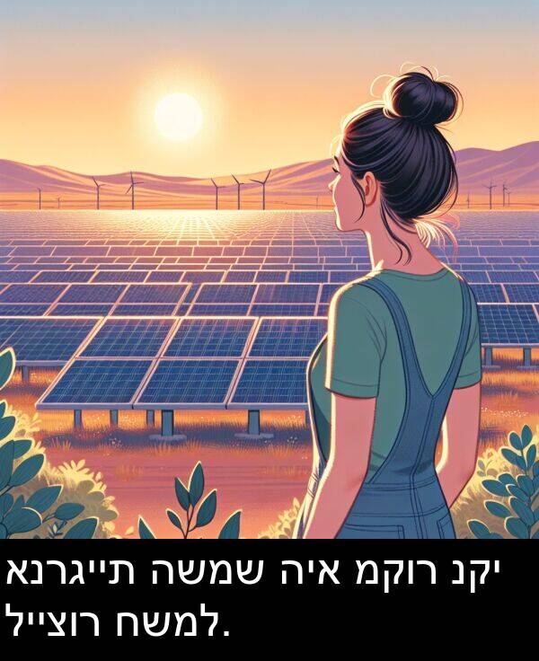 מקור: אנרגיית השמש היא מקור נקי לייצור חשמל.