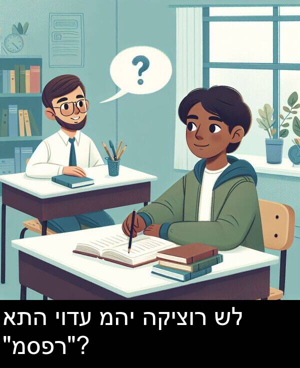 מהי: אתה יודע מהי הקיצור של "מספר"?