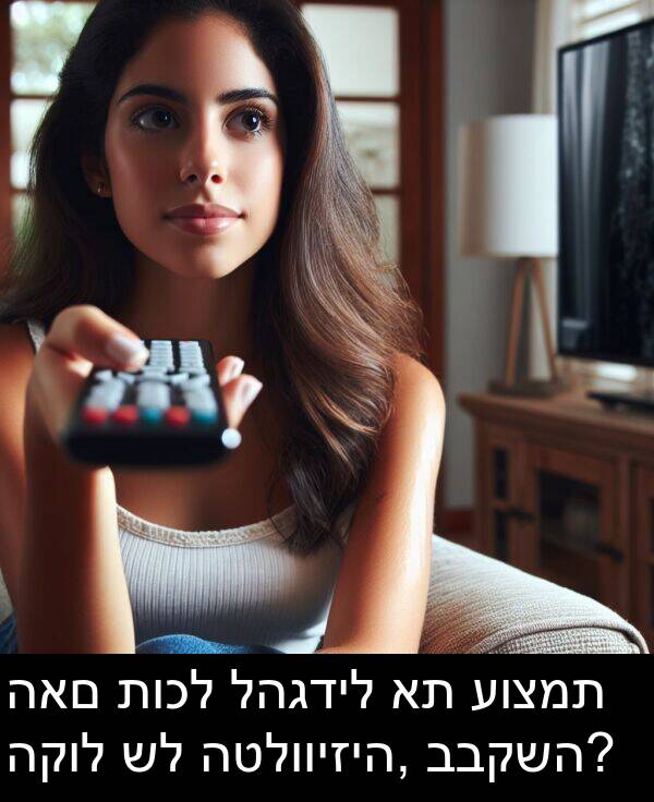 תוכל: האם תוכל להגדיל את עוצמת הקול של הטלוויזיה, בבקשה?