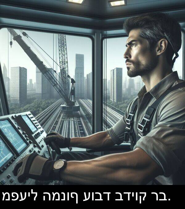 רב: מפעיל המנוף עובד בדיוק רב.