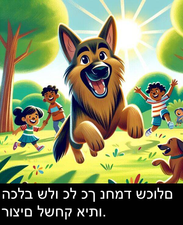 רוצים: הכלב שלו כל כך נחמד שכולם רוצים לשחק איתו.