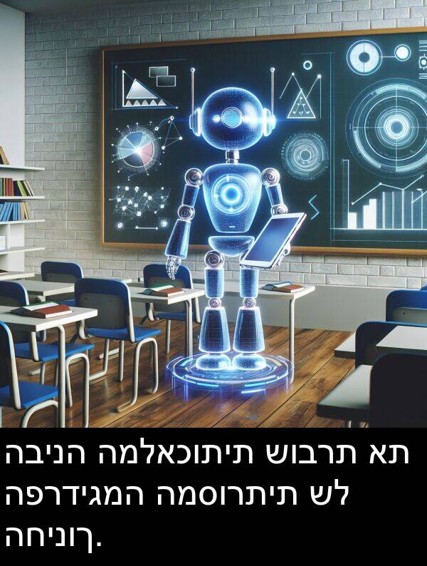 שוברת: הבינה המלאכותית שוברת את הפרדיגמה המסורתית של החינוך.