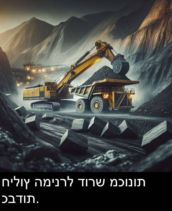 דורש: חילוץ המינרל דורש מכונות כבדות.