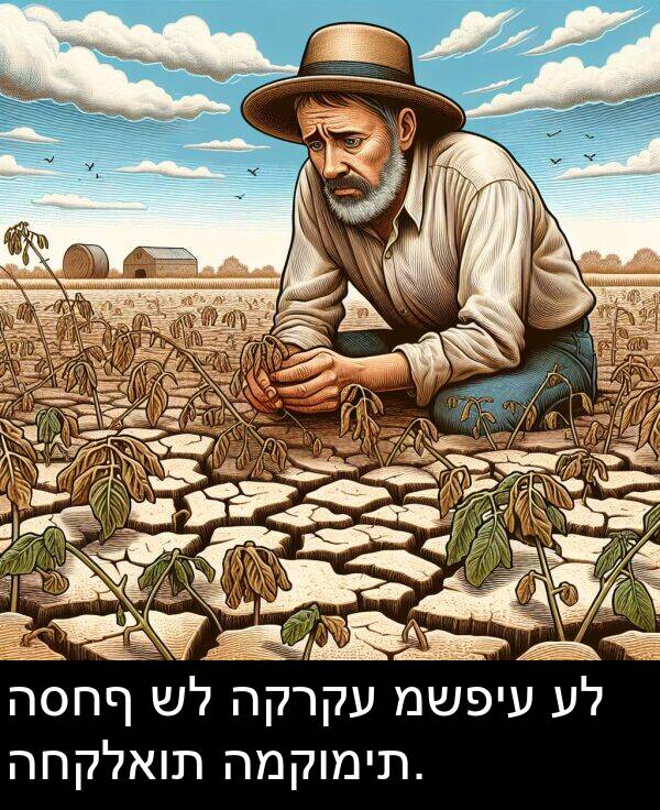 החקלאות: הסחף של הקרקע משפיע על החקלאות המקומית.