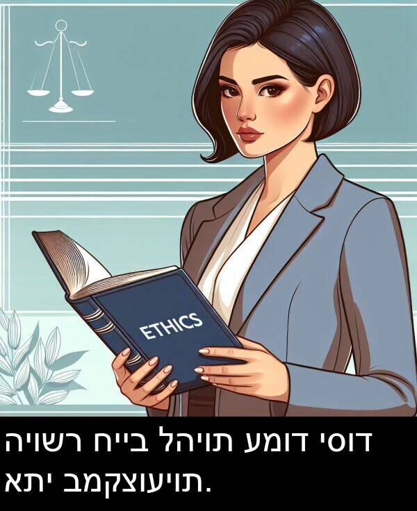 להיות: היושר חייב להיות עמוד יסוד אתי במקצועיות.