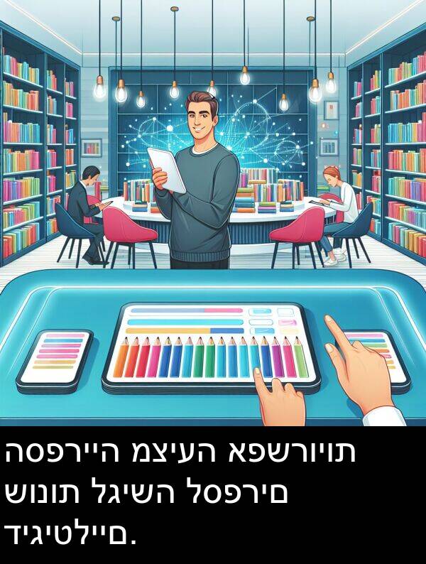 דיגיטליים: הספרייה מציעה אפשרויות שונות לגישה לספרים דיגיטליים.