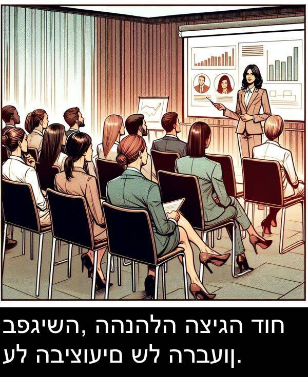 דוח: בפגישה, ההנהלה הציגה דוח על הביצועים של הרבעון.