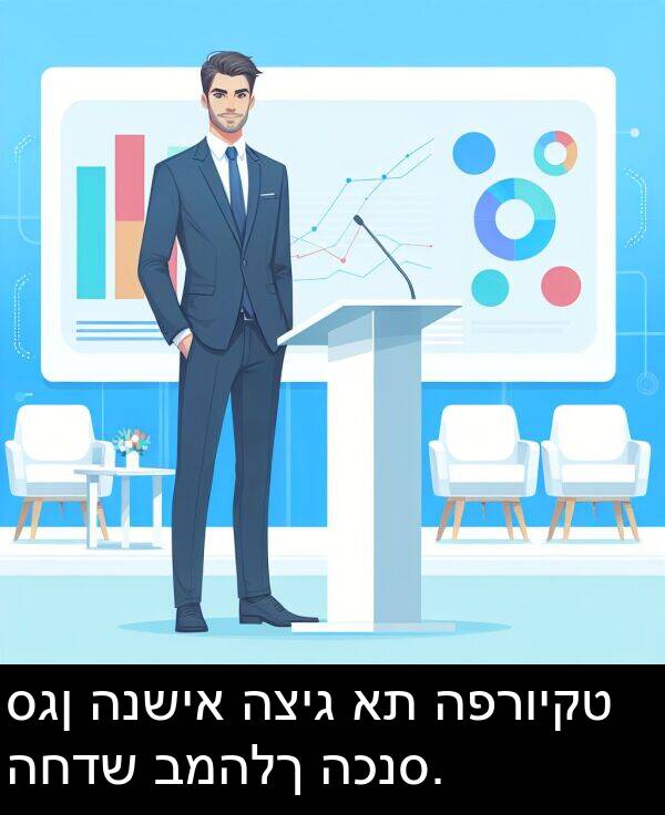 סגן: סגן הנשיא הציג את הפרויקט החדש במהלך הכנס.