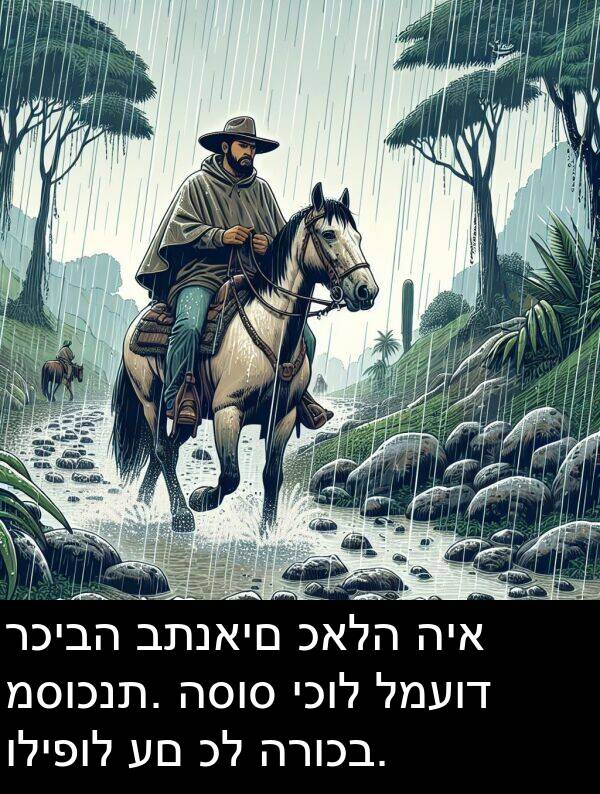 כאלה: רכיבה בתנאים כאלה היא מסוכנת. הסוס יכול למעוד וליפול עם כל הרוכב.