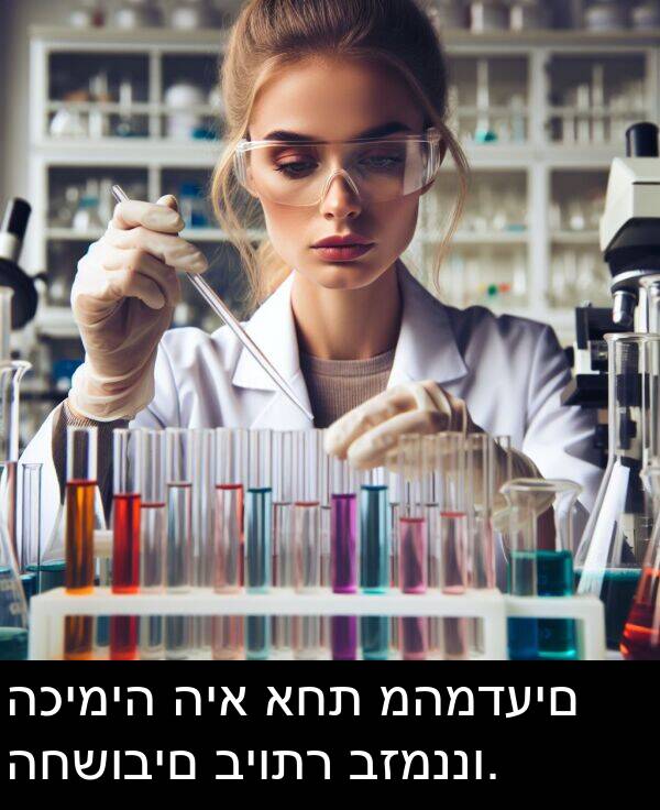 אחת: הכימיה היא אחת מהמדעים החשובים ביותר בזמננו.