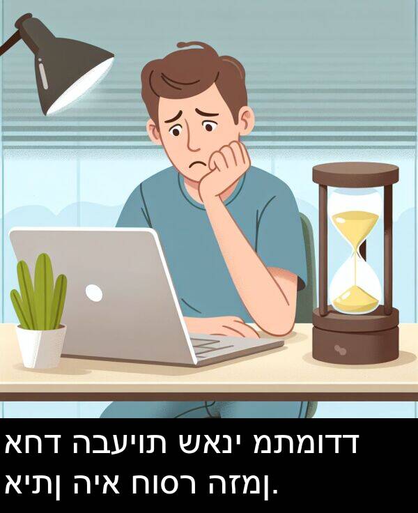 שאני: אחד הבעיות שאני מתמודד איתן היא חוסר הזמן.