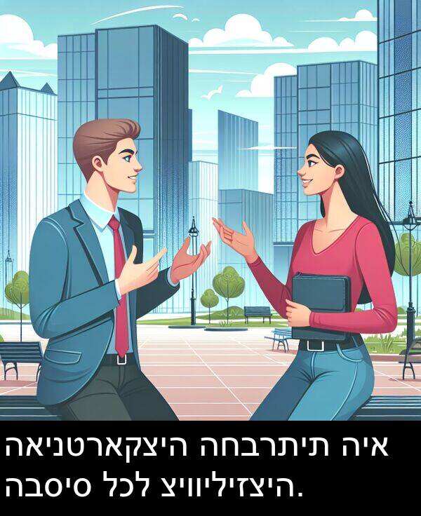 האינטראקציה: האינטראקציה החברתית היא הבסיס לכל ציוויליזציה.