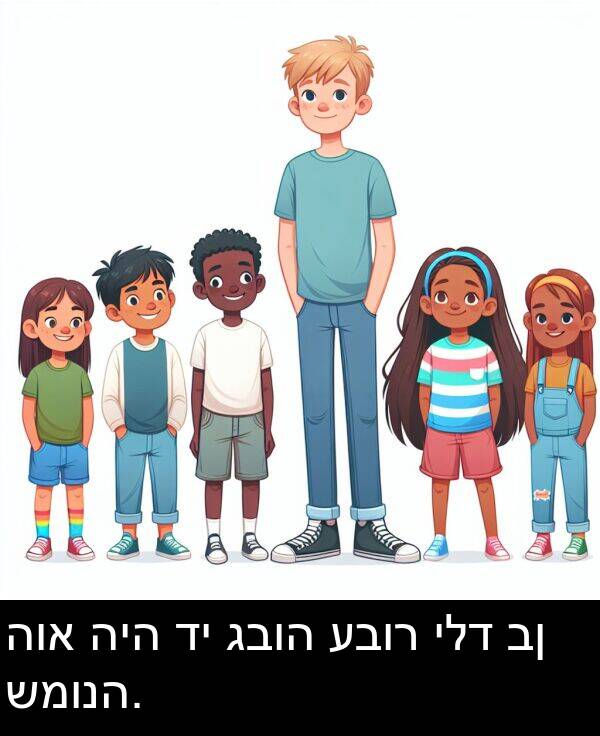 גבוה: הוא היה די גבוה עבור ילד בן שמונה.