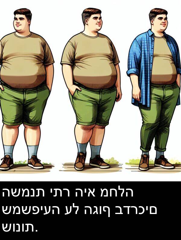 יתר: השמנת יתר היא מחלה שמשפיעה על הגוף בדרכים שונות.