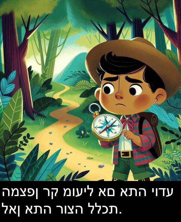 לאן: המצפן רק מועיל אם אתה יודע לאן אתה רוצה ללכת.