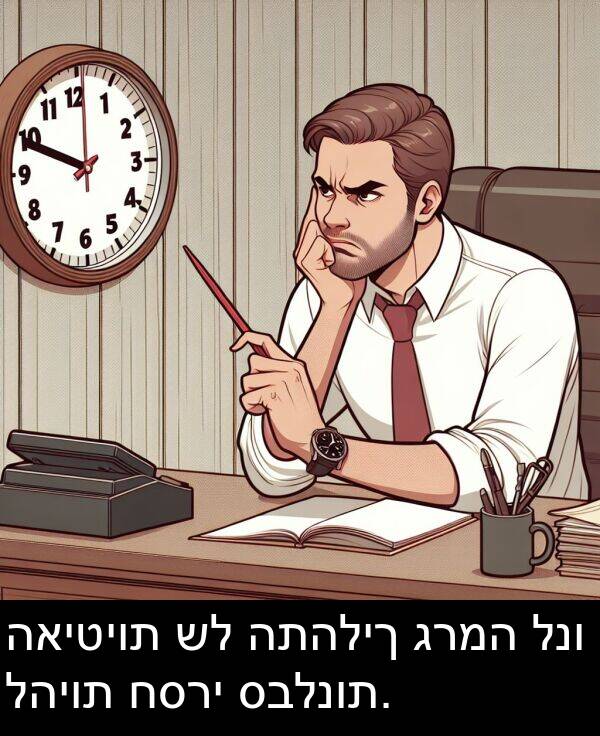 האיטיות: האיטיות של התהליך גרמה לנו להיות חסרי סבלנות.