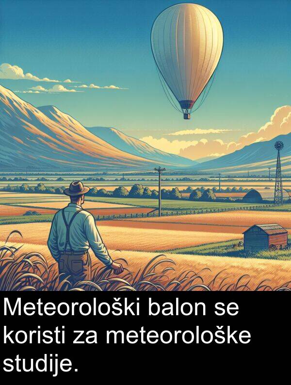 balon: Meteorološki balon se koristi za meteorološke studije.