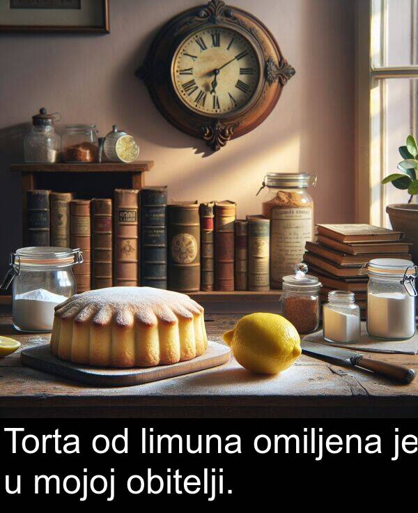 obitelji: Torta od limuna omiljena je u mojoj obitelji.