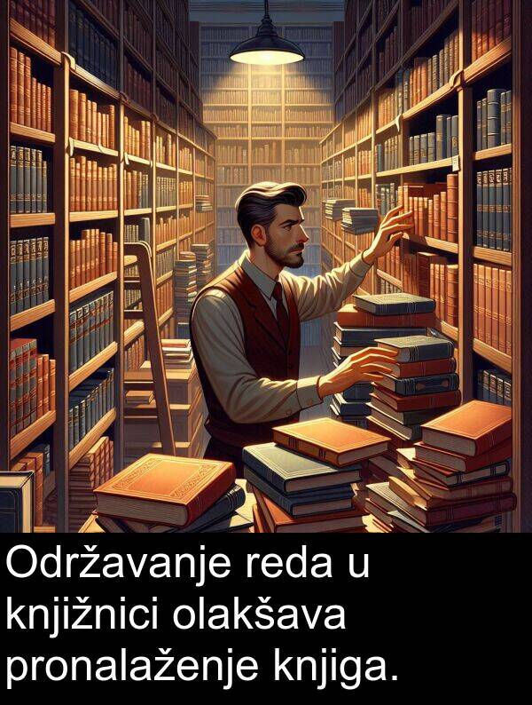 reda: Održavanje reda u knjižnici olakšava pronalaženje knjiga.