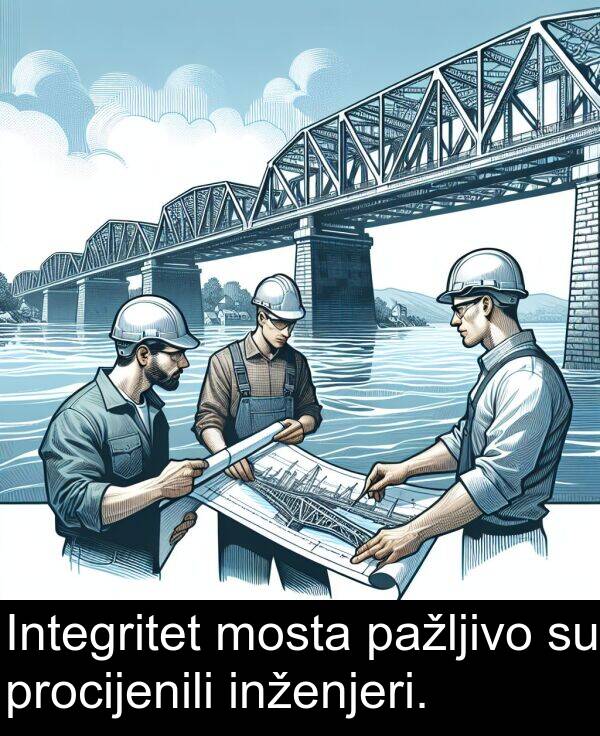 pažljivo: Integritet mosta pažljivo su procijenili inženjeri.