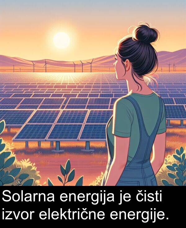 električne: Solarna energija je čisti izvor električne energije.