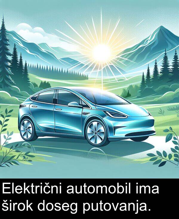 ima: Električni automobil ima širok doseg putovanja.