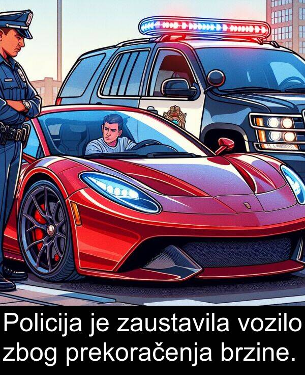 zaustavila: Policija je zaustavila vozilo zbog prekoračenja brzine.