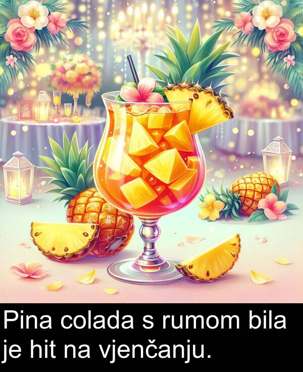 hit: Pina colada s rumom bila je hit na vjenčanju.