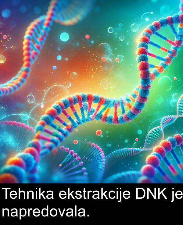 ekstrakcije: Tehnika ekstrakcije DNK je napredovala.